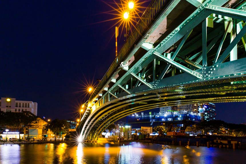 Ảnh đẹp về Cầu Mống - Sài Gòn về đêm
