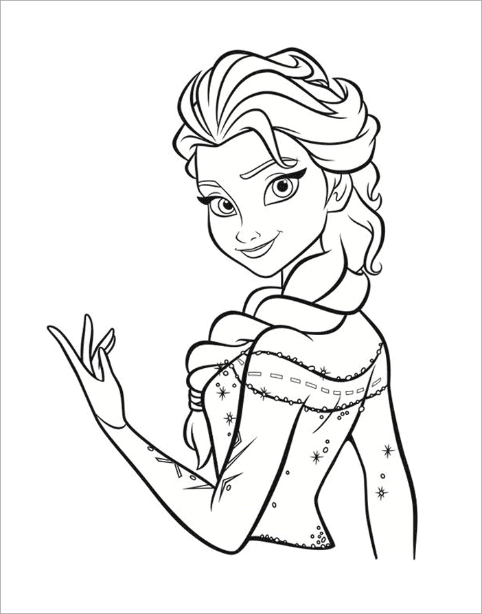 Trang tô màu công chúa Elsa đẹp nhất