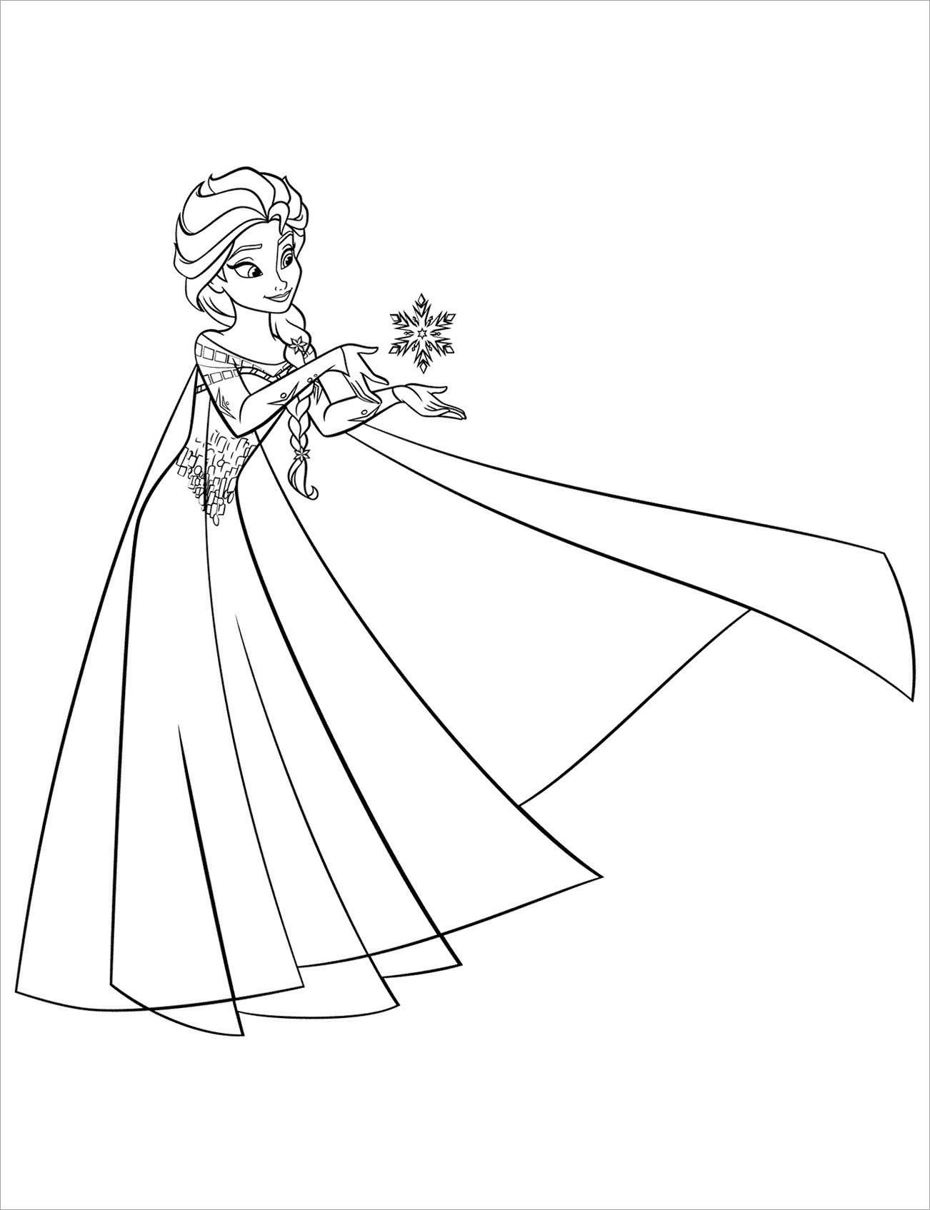 Trang màu công chúa Elsa