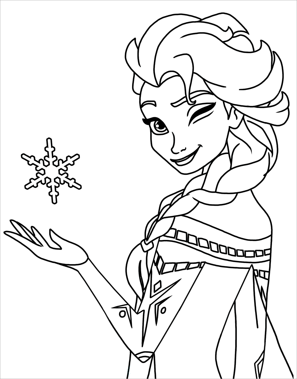 Tô màu công chúa Elsa xinh đẹp nhất
