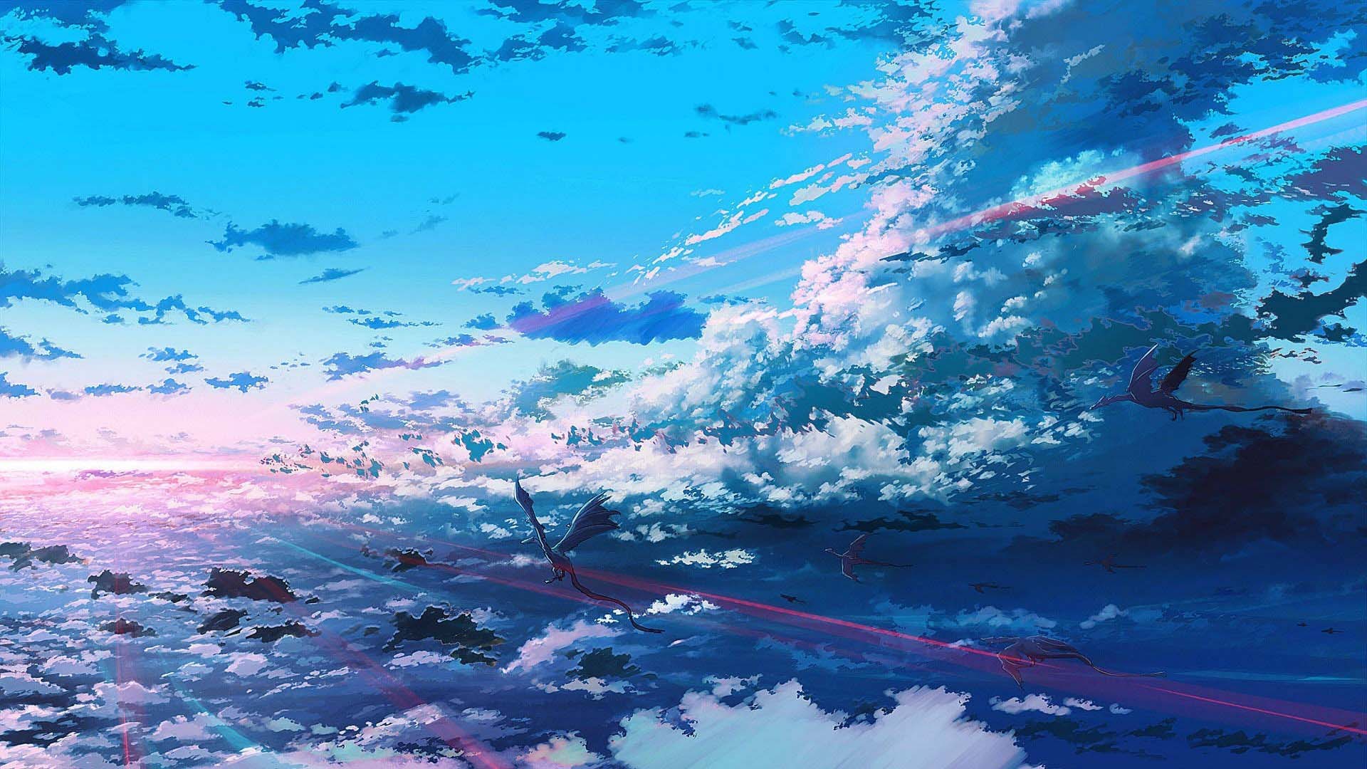 Anime sky wallpaper