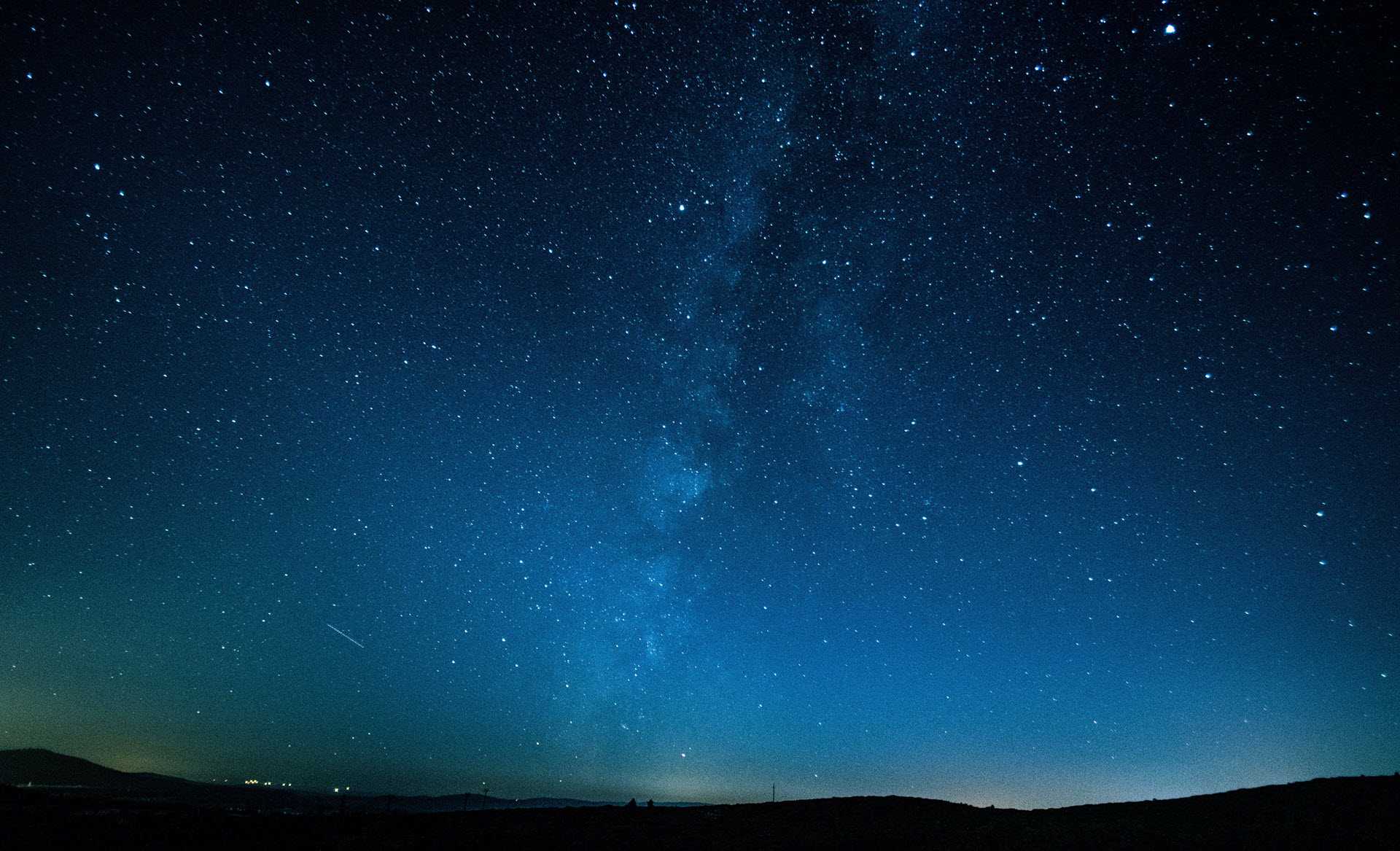 Galaxy view from earth wallpaper