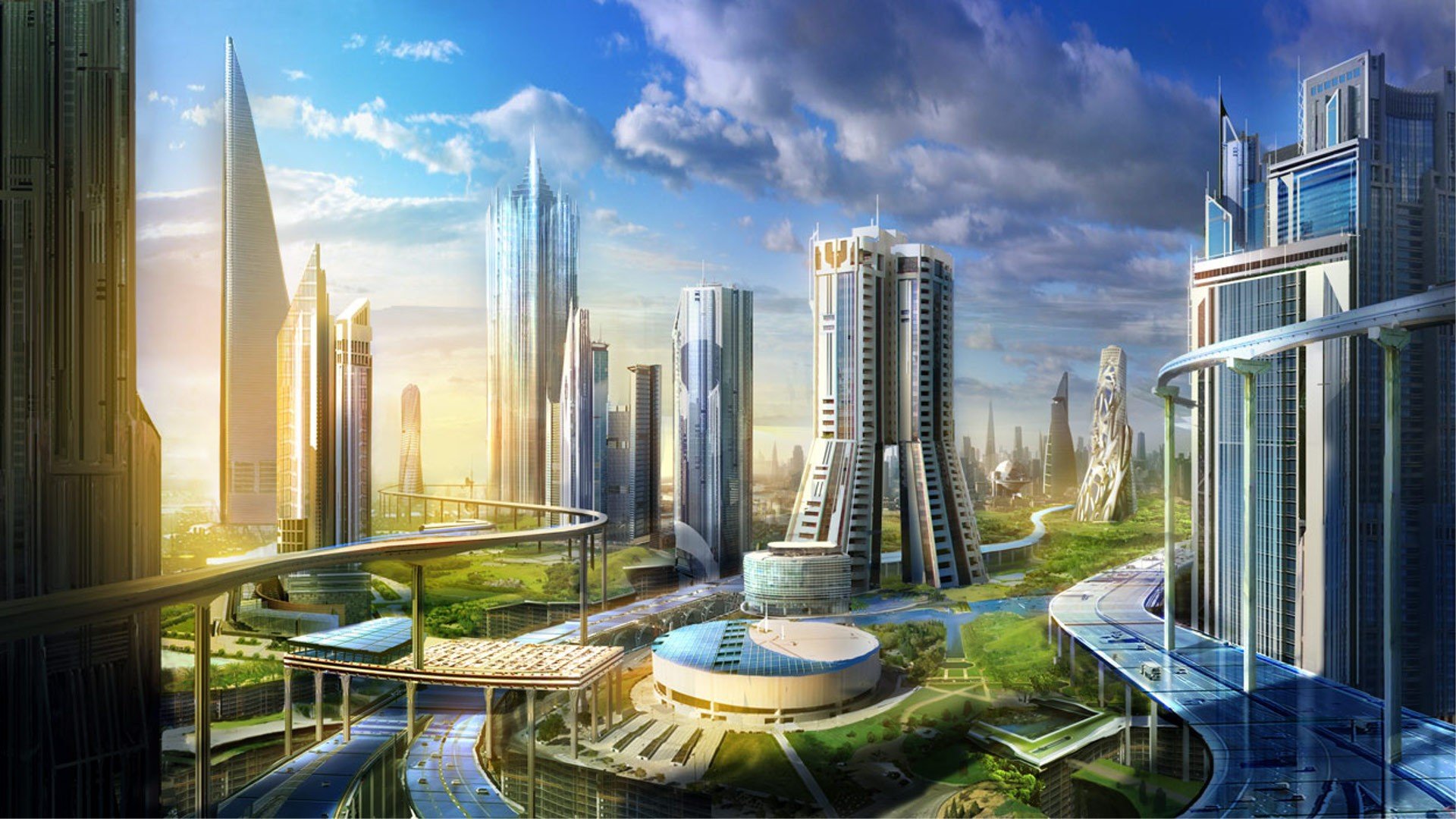 Future city wallpaper