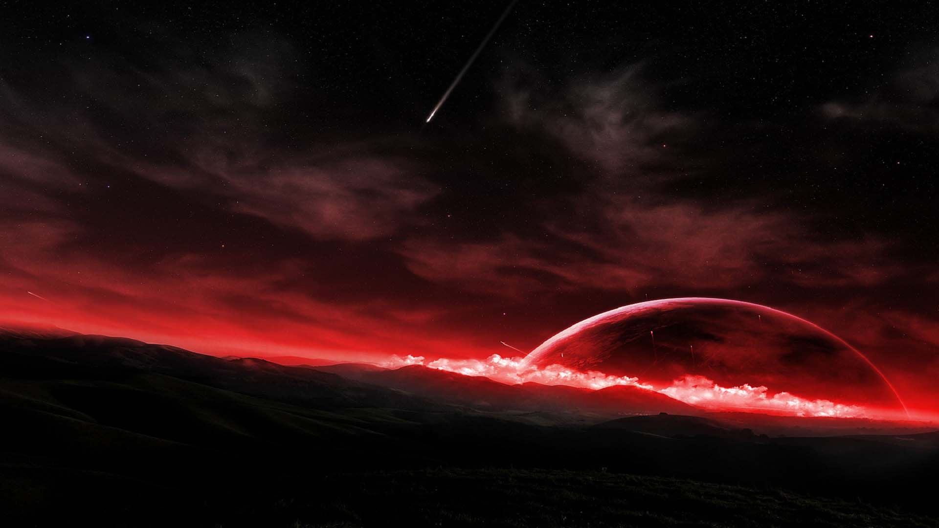 Red space wallpaper