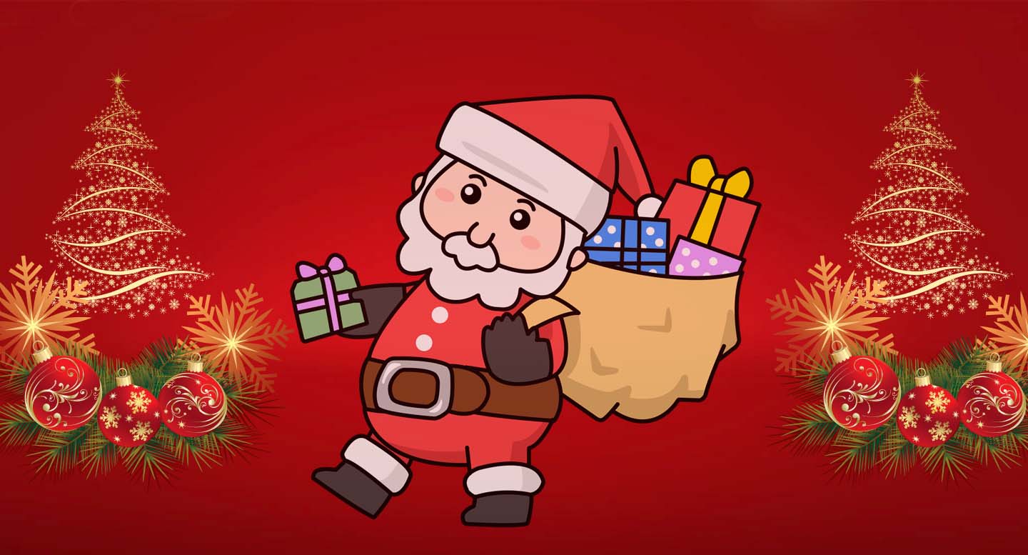 Hình ảnh ông già Noel mang quà