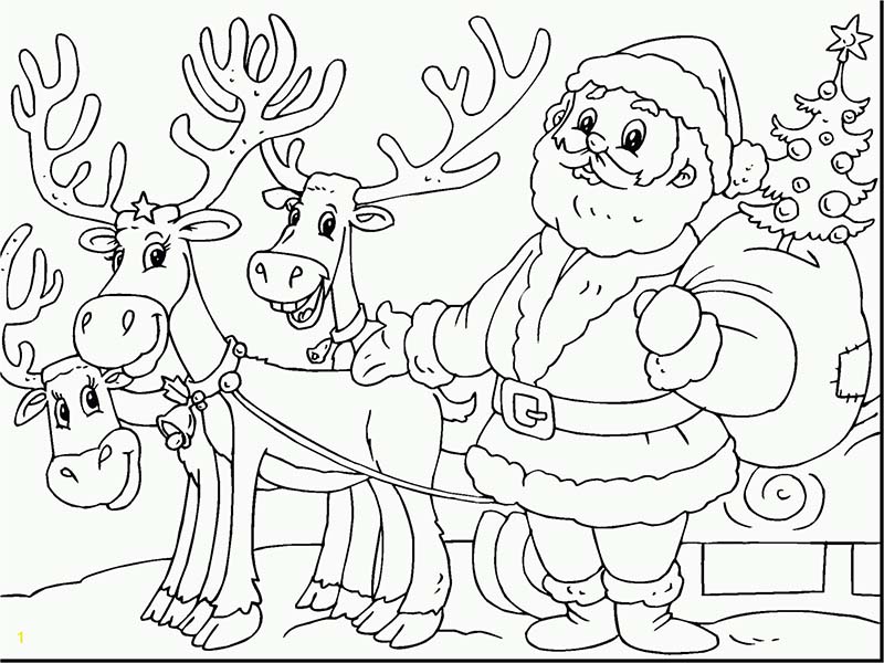 10 tranh tô màu hình ông già Noel và cây thông cho bé 6 tuổi