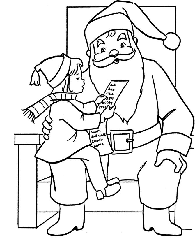 Tranh tô màu cùng bé đọc thư ông già Noel ý nghĩa nhất cho bé